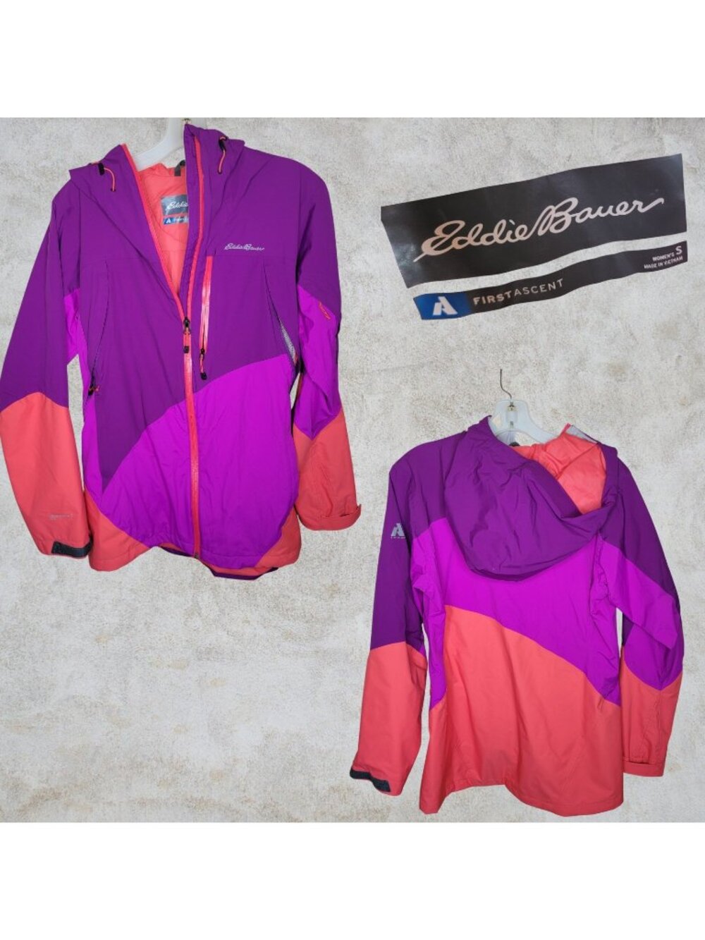 Eddie Bauer Jacket Womens Small First Ascent Weatheredge Plus Rain Coat